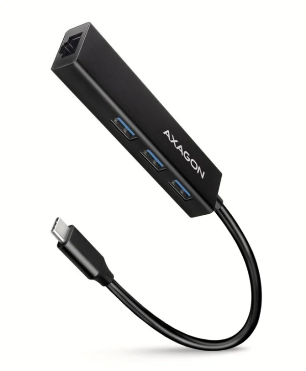Axagon v1 USB 3.2 Hub 3 Θυρών με σύνδεση USB-C / Ethernet HMC-GL3A