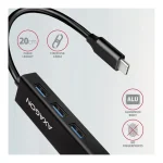 Axagon v1 USB 3.2 Hub 3 Θυρών με σύνδεση USB-C / Ethernet HMC-GL3A - Image 2