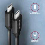Axagon USB 2.0 Cable USB-C male - USB-C 60W Μαύρο 1.1m AKAXNTUCMCM20TB BUCM-CM20TB - Image 5