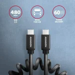Axagon USB 2.0 Cable USB-C male - USB-C 60W Μαύρο 1.1m AKAXNTUCMCM20TB BUCM-CM20TB - Image 6