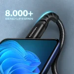 Axagon Braided USB 2.0 Cable USB-C male - USB-A Μαύρο 2m BUCM-AM20AB - Image 5