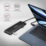 Axagon USB 3.2 Hub 7 Θυρών με σύνδεση USB-A & Θύρα Φόρτισης Μπλε HUE-F7A - Image 2