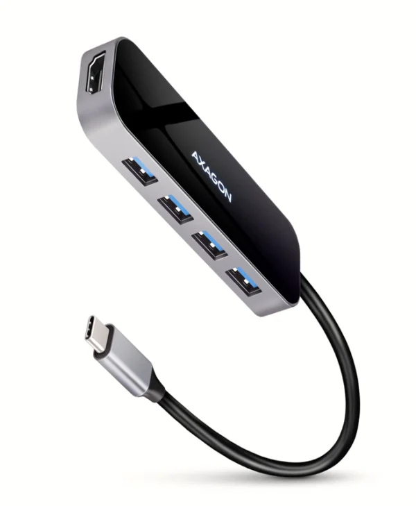 Axagon HMC-6H4A USB-C Docking Station με HDMI 4K PD Μαύρο