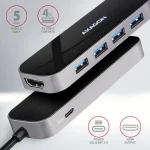 Axagon HMC-6H4A USB-C Docking Station με HDMI 4K PD Μαύρο - Image 2