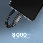 Axagon Braided USB 2.0 Cable USB-C male - USB-C female 240W Μαύρο 0.5m (BUCM32-CF05AB) - Image 5