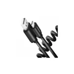Axagon Spiral USB 2.0 Cable USB-C male - USB-A Μαύρο 0.6m (BUCM-AM10TB)