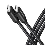 Axagon Braided USB 3.2 Cable USB-C male - USB-C 60W Μαύρο 2m (BUCM3-CM20AB)