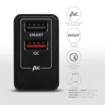 Axagon Φορτιστής Χωρίς Καλώδιο με 2 Θύρες USB-A Quick Charge 3.0 Μαύρος (ACU-QS24) - Image 3