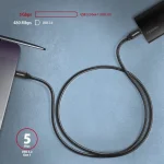 Axagon Braided USB 3.2 Cable USB-C male - USB-C 60W Μαύρο 1.5m (BUCM3-CM15AB) - Image 7
