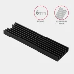 Axagon Ψύξη Μ.2 SSD 80mm SSD ALU body silicone thermal pads height 6mm Μαύρο CLR-M2L6 - Image 8
