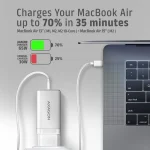 Axagon Φορτιστής Χωρίς Καλώδιο GaN με Θύρα USB-A και 2 Θύρες USB-C 65W Power Delivery / Quick Charge 3.0 Μαύρος (ACU-DPQ65) - Image 8