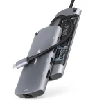 Axagon HMC-6M2 USB-C Docking Station με HDMI 4K PD Ethernet Ασημί - Image 2