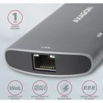 Axagon HMC-6M2 USB-C Docking Station με HDMI 4K PD Ethernet Ασημί - Image 3