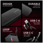 Axagon Θήκη για Σκληρό Δίσκο M.2 SATA III NVME με σύνδεση SATA USB 3.2 Type-C EEM2-GAM - Image 6