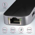 Axagon USB-C Docking Station με HDMI 4K PD Ethernet Μαύρο (HMC-6GL) - Image 2