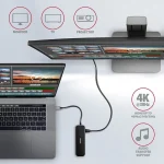 Axagon USB-C Docking Station με HDMI 4K PD Ethernet Μαύρο (HMC-6GL) - Image 3