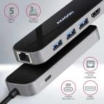 Axagon USB-C Docking Station με HDMI 4K PD Ethernet Μαύρο (HMC-6GL) - Image 4
