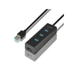 Axagon USB 3.0 Hub 4 Θυρών με σύνδεση USB-A & Θύρα Φόρτισης HUE-S2BL