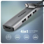 Axagon USB-C Docking Station με HDMI 4K Γκρι (HMC-H3A) - Image 2