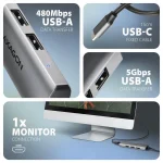 Axagon USB-C Docking Station με HDMI 4K Γκρι (HMC-H3A) - Image 3