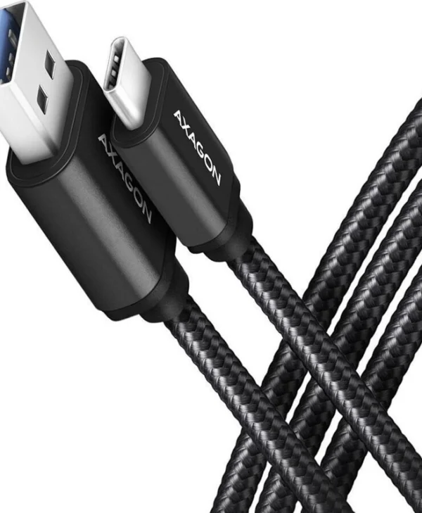 Axagon Braided USB 3.0 Cable USB-C male - USB-A Μαύρο 1.5m BUCM3-AM15AB