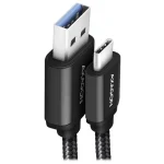 Axagon Braided USB 3.0 Cable USB-C male - USB-A Μαύρο 1.5m BUCM3-AM15AB - Image 2