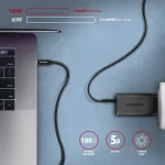 Axagon Braided USB 2.0 Cable USB-C male - USB-C 100W Μαύρο 0.5m BUCM32-CM05AB - Image 4