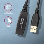 Axagon USB 2.0 Cable USB-A male - USB-A female Μαύρο 5m ADR-205 - Image 5