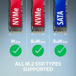 Axagon Θήκη για Σκληρό Δίσκο M.2 SATA III NVME με σύνδεση USB 3.2 / SATA ADM2-AM - Image 6