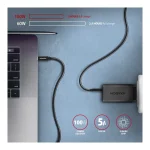Axagon Braided USB 3.1 Cable USB-C male - USB-C 100W Μαύρο 1m (BUCM32-CM10AB) - Image 6