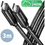 Axagon USB 2.0 Cable USB-C male - USB-C 240W Μαύρο 3m (BUCM2-CM30AB)