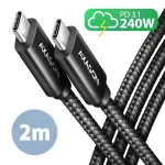 Axagon USB 2.0 Cable USB-C male - USB-C 240W Μαύρο 20m (AKAXNTUCM2CM20A) BUCM2-CM20AB