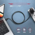 Axagon USB 2.0 Cable USB-C male - USB-C 240W Μαύρο 20m (AKAXNTUCM2CM20A) BUCM2-CM20AB - Image 6