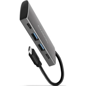 Axagon USB 3.2 Hub 4 Θυρών με σύνδεση USB-C Γκρι HMC-4G2