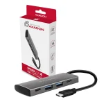 Axagon USB 3.2 Hub 4 Θυρών με σύνδεση USB-C Γκρι HMC-4G2 - Image 2
