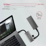 Axagon USB 3.2 Hub 4 Θυρών με σύνδεση USB-C Γκρι HMC-4G2 - Image 4