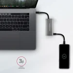 Axagon USB 3.2 Hub 4 Θυρών με σύνδεση USB-C Γκρι HMC-4G2 - Image 5