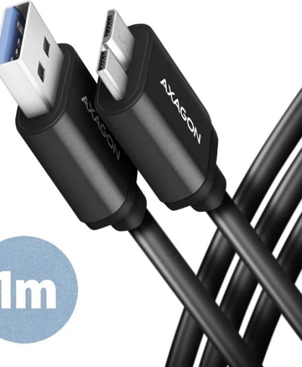 Axagon Regular USB 3.0 to micro USB Cable Μαύρο 1m (BUMM3-AM10AB) 1τμχ