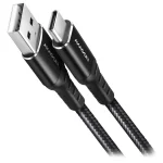 Axagon Braided USB 2.0 Cable USB-C male - USB-A Μαύρο 1m BUCM-AM10AB - Image 3