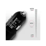 Axagon Φορτιστής Αυτοκινήτου 24W 2.4A με Θύρες: 2xUSB Μαύρος PWC-5V5 - Image 3