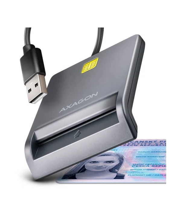 Axagon Card Reader USB 2.0 για SmartCard (CRE-SM3T)