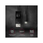 Axagon USB 2.0 Cable USB-C male - DisplayPort Μαύρο 1.8m (RVC-DPC) - Image 6