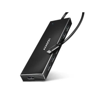 Axagon USB 3.2 Hub 12 Θυρών με σύνδεση USB-C / USB-A & Θύρα Φόρτισης Μπλε HUE-F7C