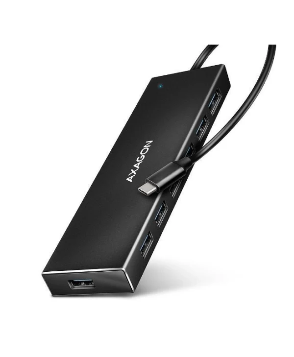 Axagon USB 3.2 Hub 12 Θυρών με σύνδεση USB-C / USB-A & Θύρα Φόρτισης Μπλε HUE-F7C