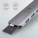 Axagon HMC-HCR3A USB-C Docking Station με HDMI 4K Ασημί - Image 3