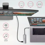 Axagon HMC-HCR3A USB-C Docking Station με HDMI 4K Ασημί - Image 4