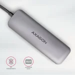 Axagon HMC-HCR3A USB-C Docking Station με HDMI 4K Ασημί - Image 7