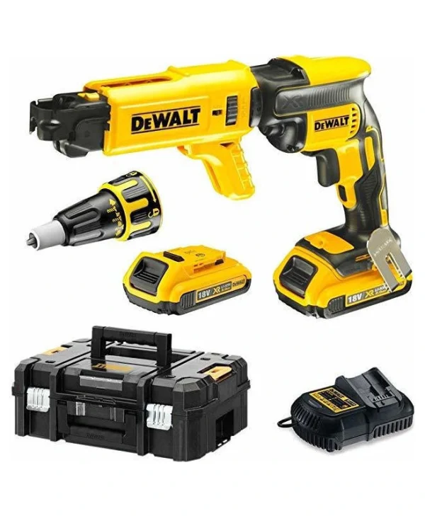 Dewalt Κατσαβίδι Γυψοσανίδας Μπαταρίας Brushless 18V 2x2Ah DCF620D2K-QW
