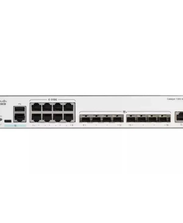 Cisco C1300-16XTS Managed L2 Switch με 8 Θύρες Gigabit (1Gbps) Ethernet και 8 SFP Θύρες