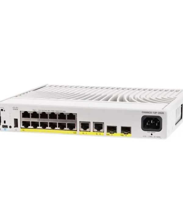 Cisco Catalyst C9200CX-8P-2X2G-E Managed L3 PoE+ Switch με 10 Θύρες Gigabit (1Gbps) Ethernet και 2 SFP Θύρες